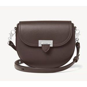 Aspinal of London Portobello Smooth Brown Leather Crossbody Bag NEW